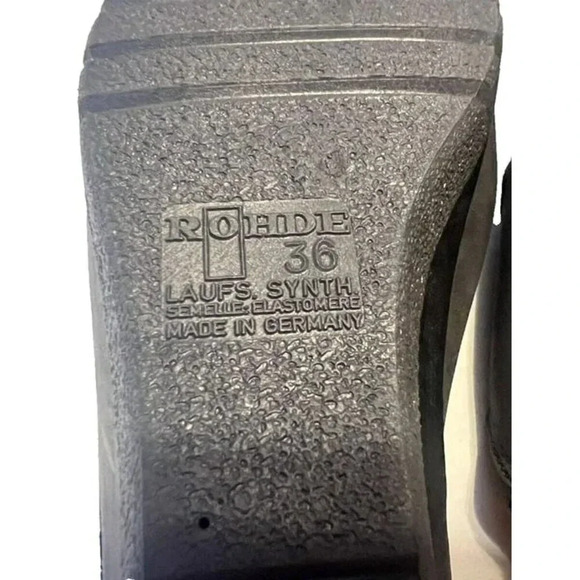 NWT!! Womens 36 German Rohde‎ Black Suede Comfortable Wedge Sandals Nature Form - Picture 7 of 7